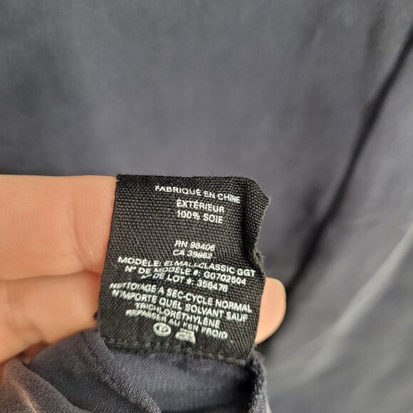 Theory womens Large Blue Elmali Classic 100% silk sleeveless layered blouse - Picture 5 of 8